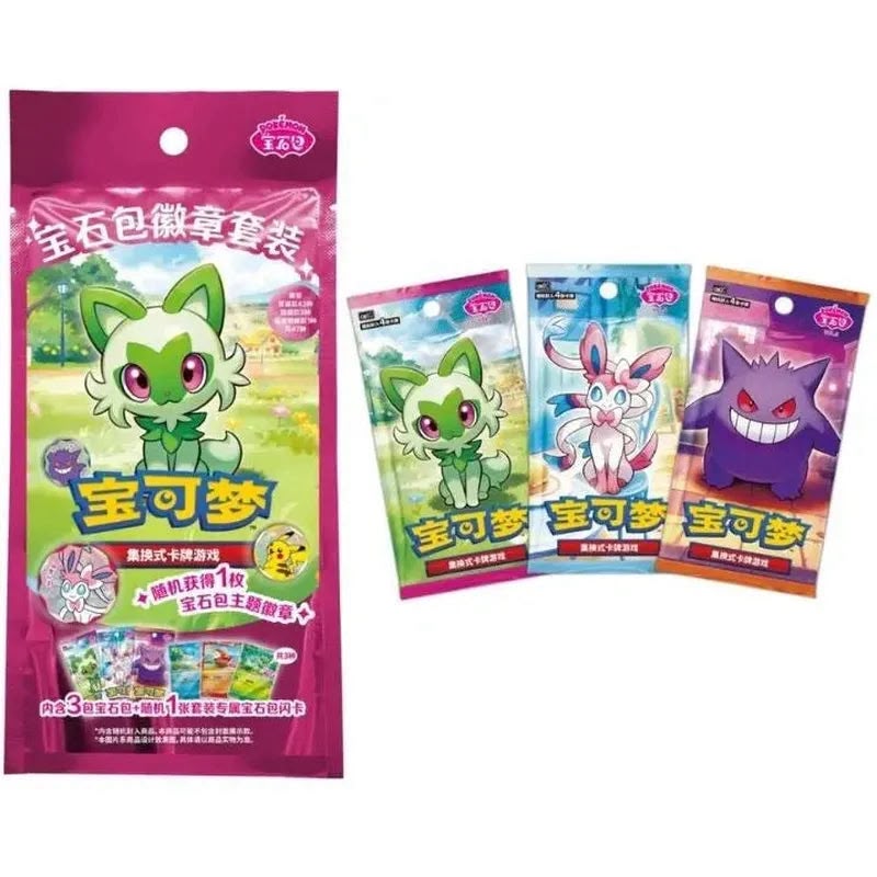 Pokémon TCG Gem Pack Badge Set Display Booster Simplified Chinese