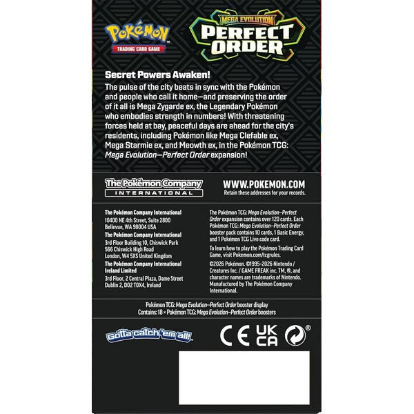 Pokémon TCG Mega Evolution Perfect Order Half Booster Box 18 Packs English